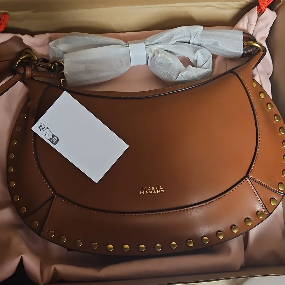 Nwt Isabel Marant Oskan Moon Brown Bag - Picture 10 of 10